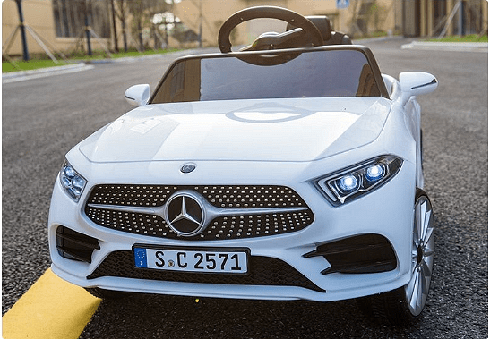 Акумулаторна кола Mercedes Benz CLS350, С кожена седалка, 12V, Черна