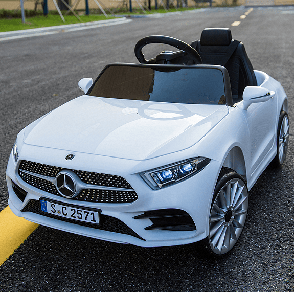 Акумулаторна кола Mercedes Benz CLS350, С кожена седалка, 12V, Черна