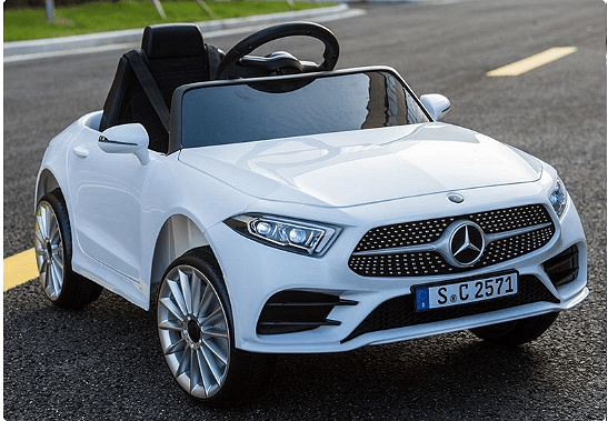 Акумулаторна кола Mercedes Benz CLS350, С кожена седалка, 12V, Черна