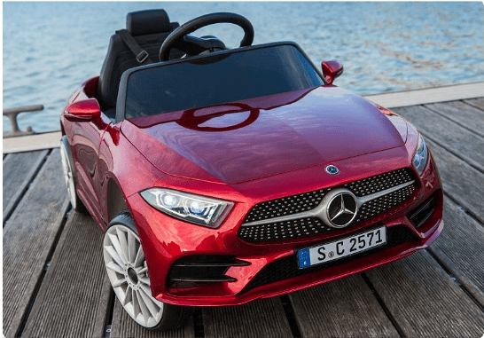 Акумулаторна кола Mercedes Benz CLS350, С кожена седалка, 12V, Черна