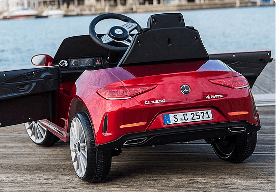 Акумулаторна кола Mercedes Benz CLS350, С кожена седалка, 12V, Черна