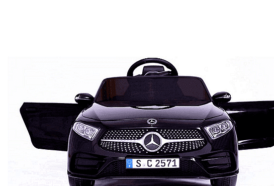 Акумулаторна кола Mercedes Benz CLS350, С кожена седалка, 12V, Черна