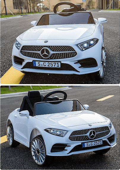 Акумулаторна кола Mercedes Benz CLS350, С кожена седалка, 12V, Черна