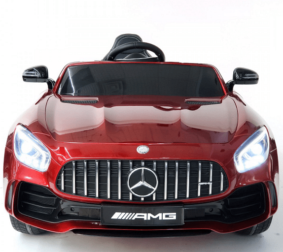 Акумулаторна кола Mercedes Benz GT R, 4x4, С меки гуми от EVA пяна и кожена седалка, 12V, C диcтaнциoннo