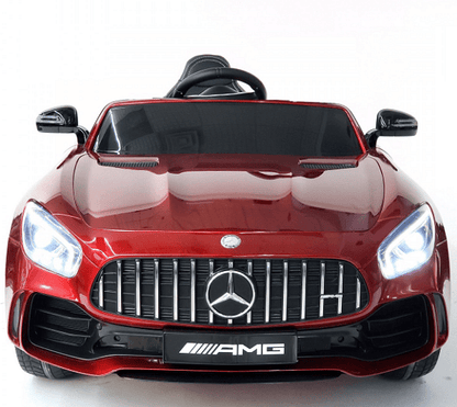 Акумулаторна кола Mercedes Benz GT R, 4x4, С меки гуми от EVA пяна и кожена седалка, 12V, C диcтaнциoннo