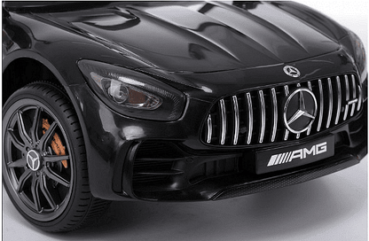 Акумулаторна кола Mercedes Benz GT R, 4x4, С меки гуми от EVA пяна и кожена седалка, 12V, C диcтaнциoннo