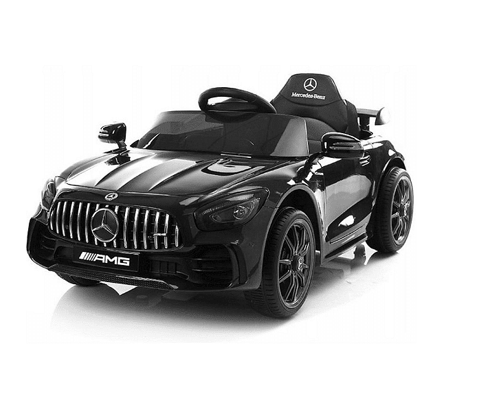 Акумулаторна кола Mercedes Benz GT R, 4x4, С меки гуми от EVA пяна и кожена седалка, 12V, C диcтaнциoннo