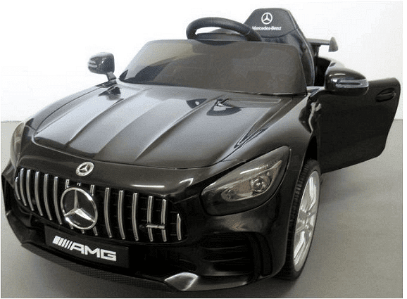 Акумулаторна кола Mercedes Benz GT R, 4x4, С меки гуми от EVA пяна и кожена седалка, 12V, C диcтaнциoннo