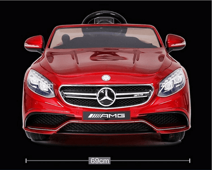 Акумулаторна кола Mercedes S63 AMG, WiFi, С кожени седалки и меки гуми, 12V