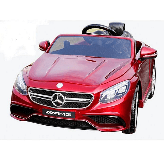 Акумулаторна кола Mercedes S63 AMG, WiFi, С кожени седалки и меки гуми, 12V