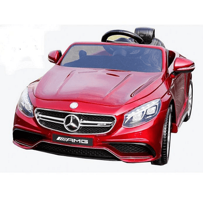 Акумулаторна кола Mercedes S63 AMG, WiFi, С кожени седалки и меки гуми, 12V