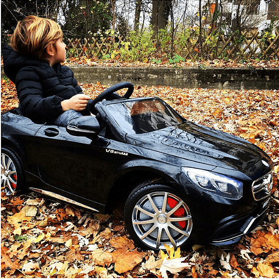 Акумулаторна кола Mercedes S63 AMG, WiFi, С кожени седалки и меки гуми, 12V