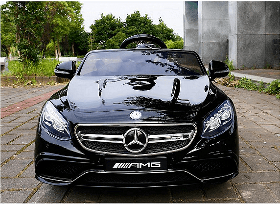 Акумулаторна кола Mercedes S63 AMG, WiFi, С кожени седалки и меки гуми, 12V