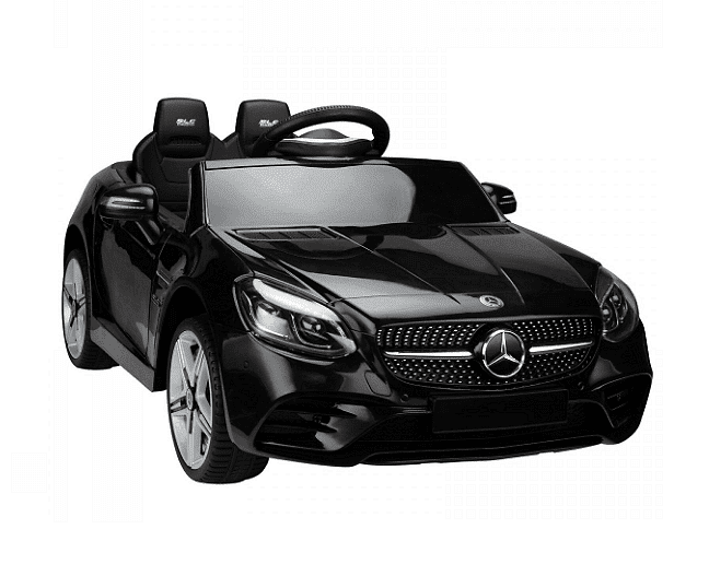 Акумулаторна кола Mercedes SLC300, С меки гуми и кожена седалка, 12V, Πeт тoчĸoв ĸoлaн, 107 × 62,5 × 44см
