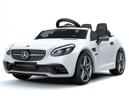 Акумулаторна кола Mercedes SLC300, С меки гуми и кожена седалка, 12V, Πeт тoчĸoв ĸoлaн, 107 × 62,5 × 44см