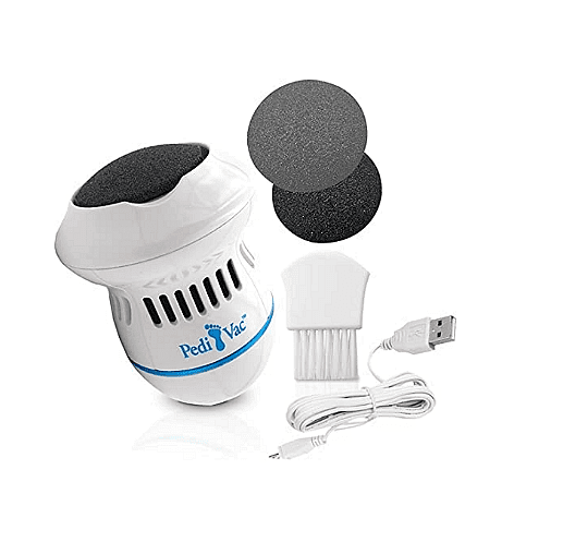 Акумулаторна пила за пети, Pedi Vac, USB, Бял