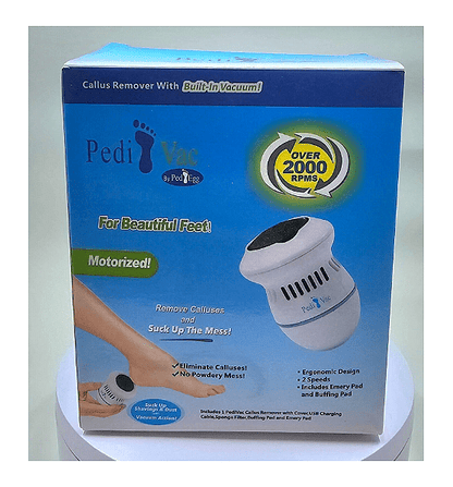 Акумулаторна пила за пети, Pedi Vac, USB, Бял