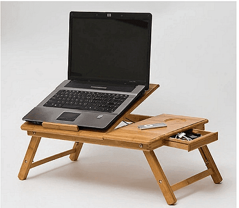 Бамбукова масичка за лаптоп с охладител Bamboo Table
