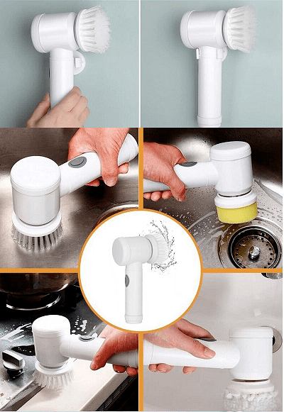 Безжична акумулаторна четка, Magic brush, 3 степени на скорост, 3 различни накрайника
