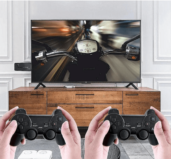 Безжична ретро ТВ конзола, M8, 4K, HDMI изход, Компактна, 64G, 2 джойстика