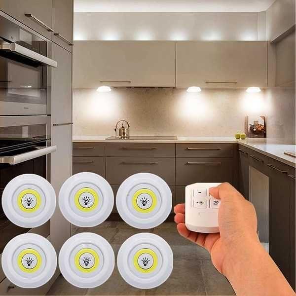 Безжични LED луни с дистанционно 3/6 бр. комплект