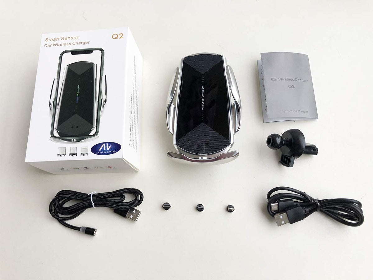 Безжично зарядно за кола QI Wireless Q2 Fast Charge 15W