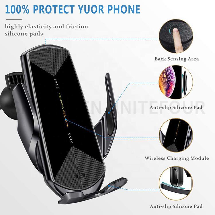 Безжично зарядно за кола QI Wireless Q2 Fast Charge 15W