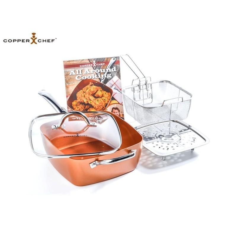 Copper Chef Pan - дълбок тиган с незалепващо покритие 6 в 1