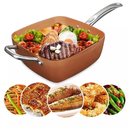 Copper Chef Pan - дълбок тиган с незалепващо покритие 6 в 1