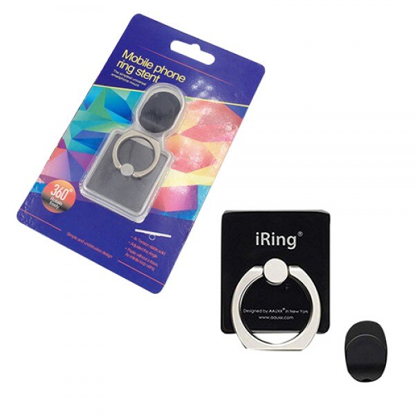 Държач за телефон за ръка iRing, Черен