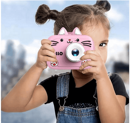 Детски цифров фотоапарат, Hello Kitty, Висококачествени снимки, Удобна дръжка