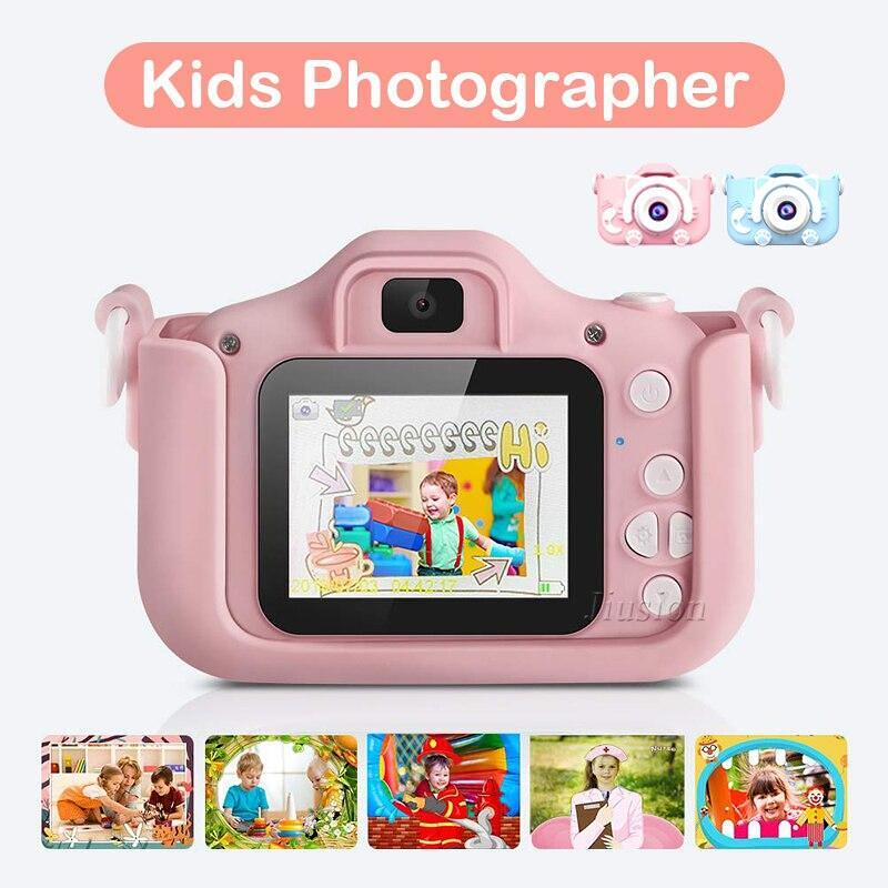 Детски фотоапарат за деца от 3 до 10 години, 1080P, Eкран 2 инча, Видео, Защита от падане