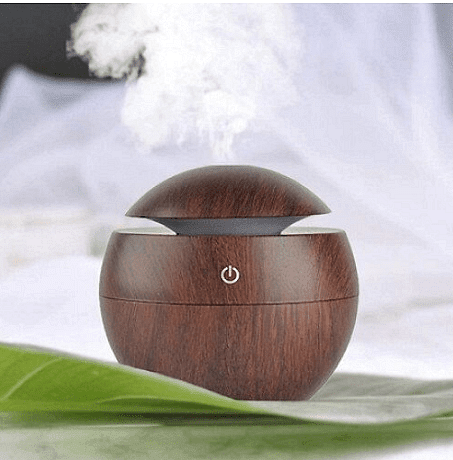 Дифузер Ntech, етерично масло, LED светлини, USB, тъмнокафяв