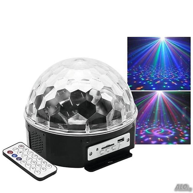Музикална Диско Топка Прожектор с Bluetooth Magic Ball