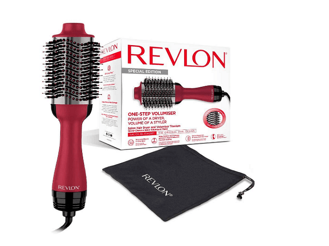 Електрическа четка Revlon Special Edition One-Step Volumiser Titanium, RVDR5279UKE, 3 температурни настройки, Технология за йонизация, Чанта за пътуване
