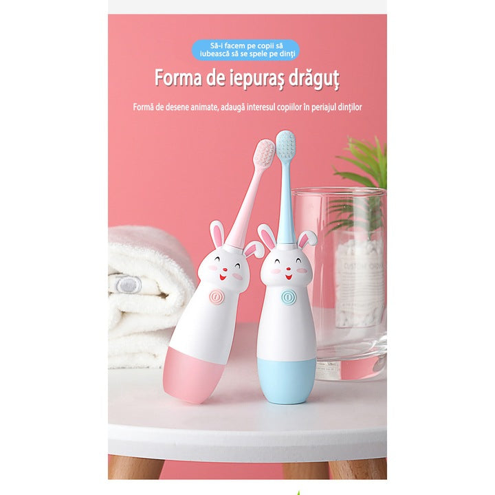 Електрическа четка за зъби, Wieysdoo, Бутони, за деца, възраст 3-12 години, водоустойчива,