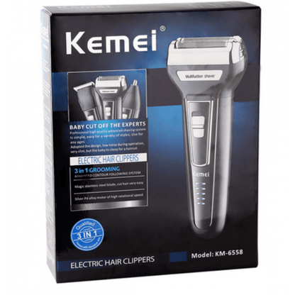 ЕЛЕКТРИЧЕСКА САМОБРЪСНАЧКА И ТРИМЕР KEMEI KM-6776