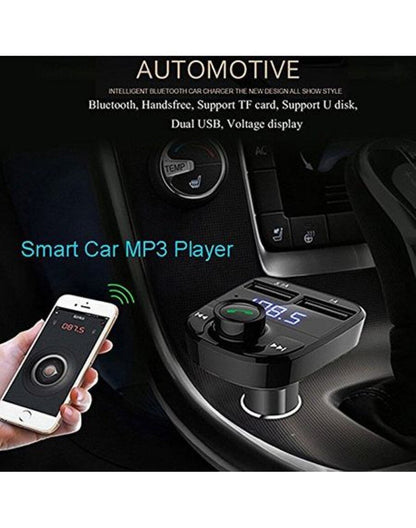 FM Трансмитер X8 - Bluetooth, USB, FM аудио предавател, MP3 плейър, Handsfree