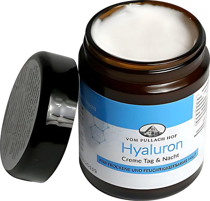 Хилуронов дневен и нощен крем Pullach Hof стъклен буркан 100ml Made in Germany