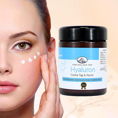 Хилуронов дневен и нощен крем Pullach Hof стъклен буркан 100ml Made in Germany
