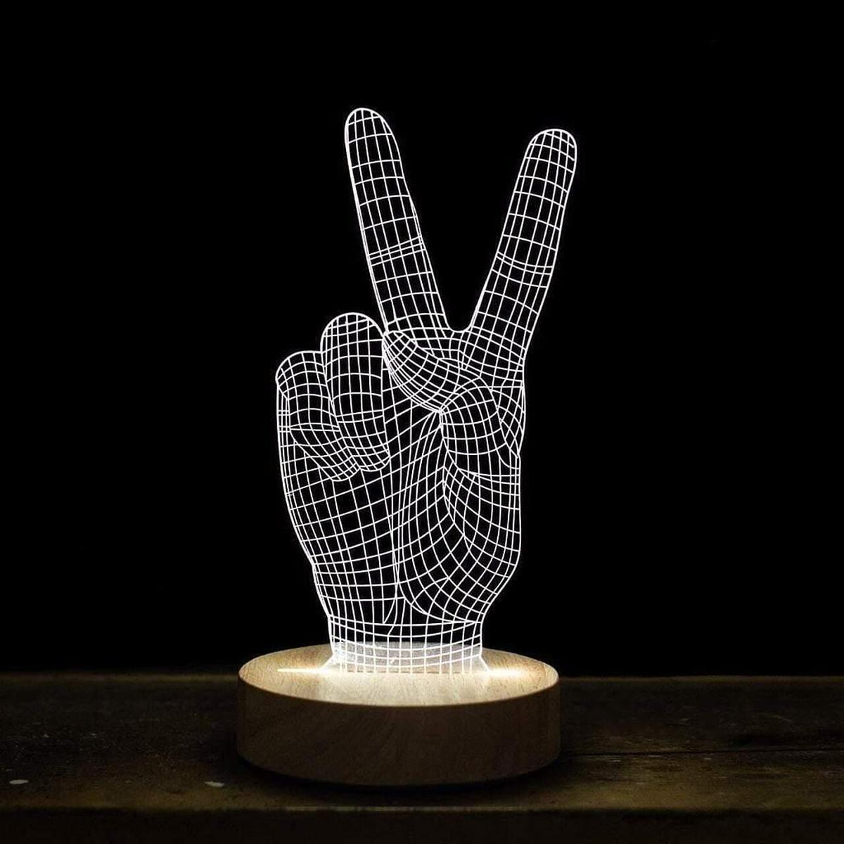 Холограмна LED 3D нощна лампа с различни форми