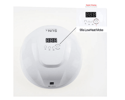 Комбинирана лампа за маникюр и педикюр SUN X, Бяла, UV LED, 54W