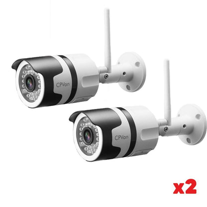 Комплект 2 бр Wateproof Camera WIFI за външен монтаж, нощно виждане Full HD