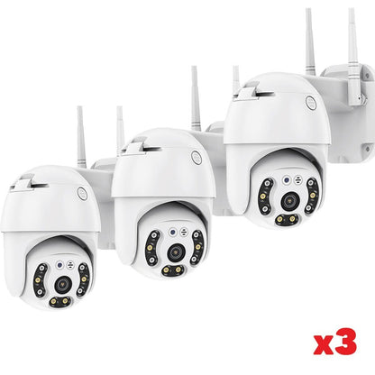 Комплект 3бр ВЪНШНА КАМЕРА С ДВЕ АНТЕНИ цветно нощно виждане Waterproof Wifi FULL HD 1080P