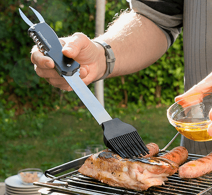 Комплект прибори за BBQ Bdown от неръждаема стомана, Елегантна кутия, 6 броя