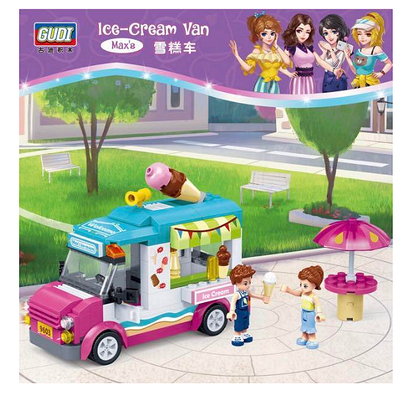 Конструктор Gudi, Ice Cream Van, Камион за сладолед, Модел 960, 228 части3