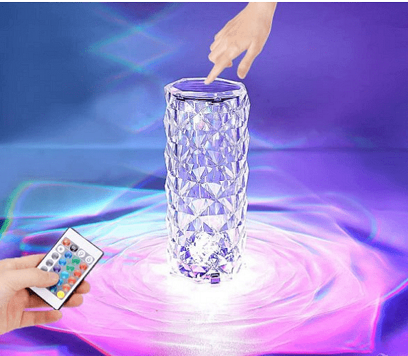 Кристална RGB лампа 6 вида яркост, Вградена батерия от 2000mAh