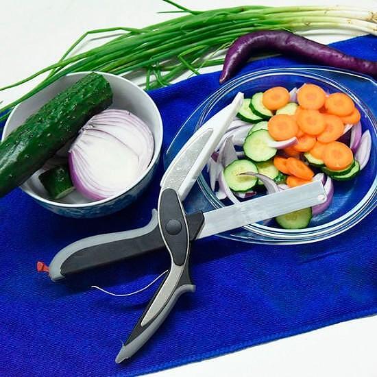 Кухненска ножица за рязане на месо и зеленчуци, Универсална, Черна