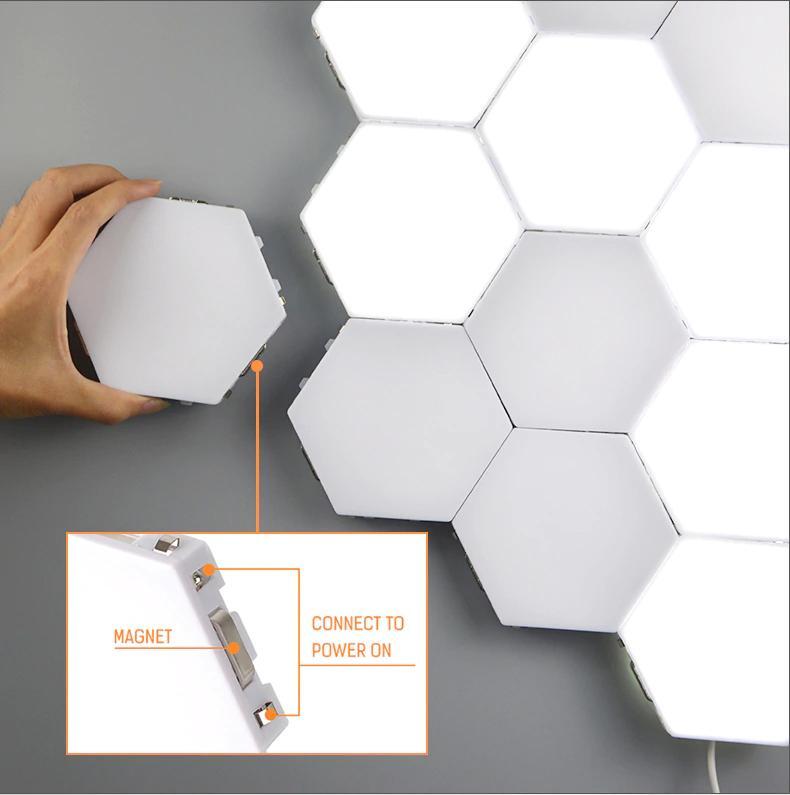 Квантова светодиодна шестоъгълна LED лампа 5бр. комплект 12W