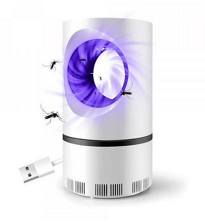 Лампа-капан всумкваща комари с USB, Фотокаталитична, Бяла